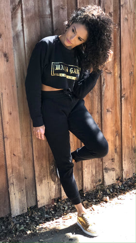 Sweat Set - cropped crew neck and matching joggers