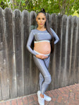 Available now! Ships ASAP! Gray and white active set. Both Non and maternity fit