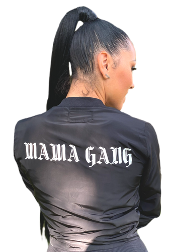 Mama Gang windbreaker zip bomber jacket