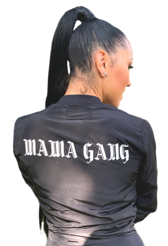Mama Gang windbreaker zip bomber jacket
