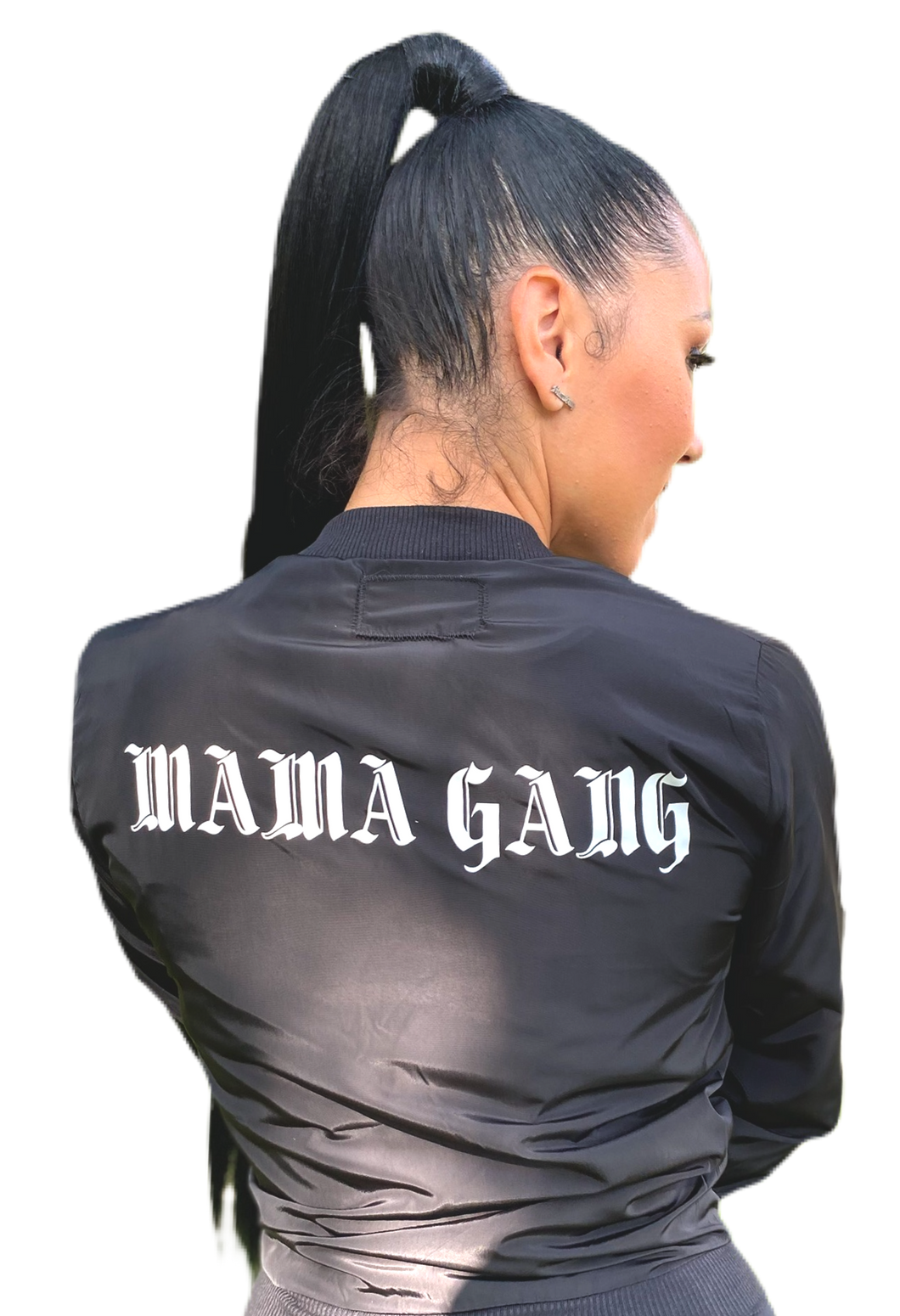 Mama Gang windbreaker zip bomber jacket